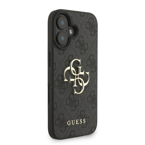 Guess Guess iPhone 16 Back cover coque - MagSafe - 4G Classic Logo With Strap - Noir Guess Guess iPhone 16 Back cover coque - MagSafe - 4G Classic Logo With Strap - Noir