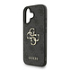 Guess Guess iPhone 16 Back cover case - MagSafe - 4G Classic Logo With Strap - Black