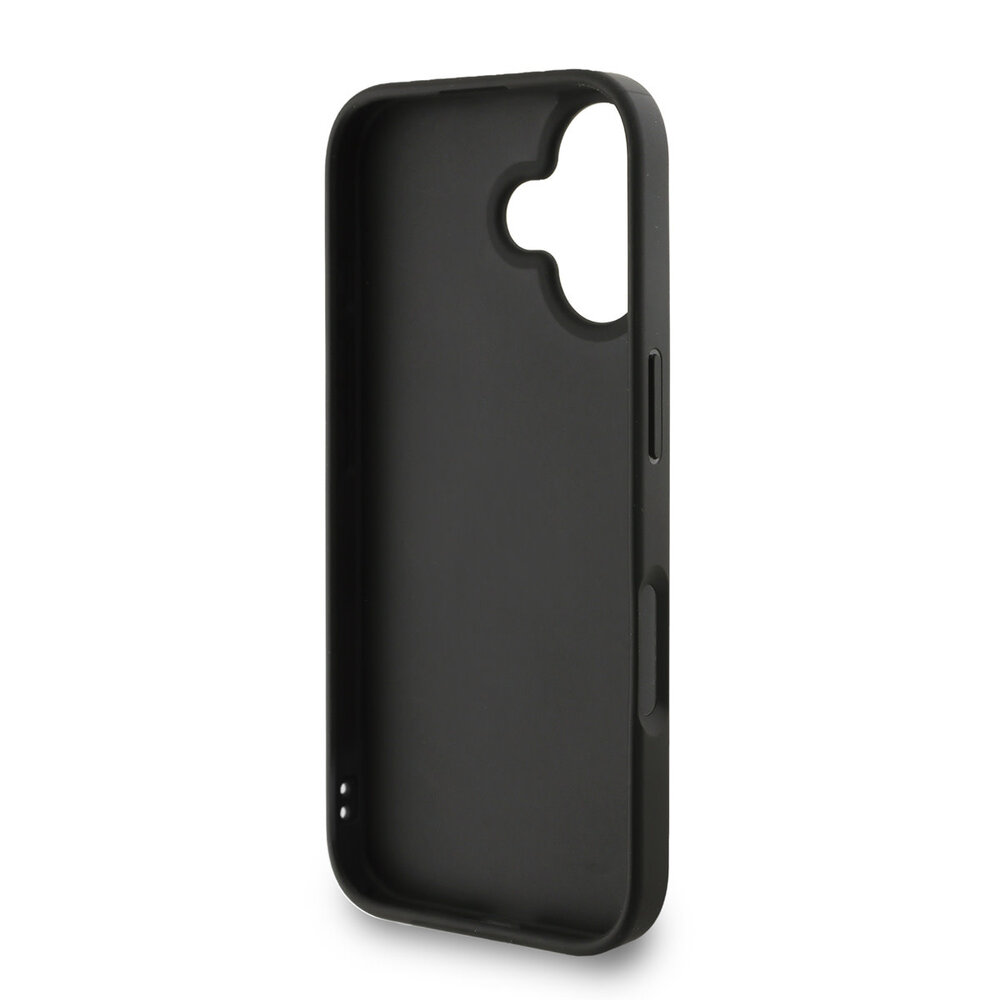 Guess Guess iPhone 16 Backcover hoesje - MagSafe - 4G Classic Logo With Strap - Zwart Guess Guess iPhone 16 Backcover hoesje - MagSafe - 4G Classic Logo With Strap - Zwart