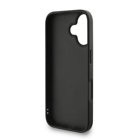 Guess Guess iPhone 16 Back cover case - MagSafe - 4G Classic Logo With Strap - Black