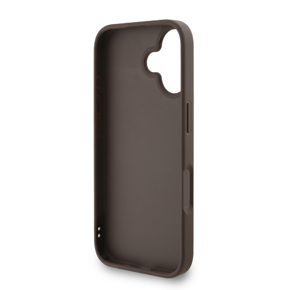 Guess Guess iPhone 16 Back-Cover hul - MagSafe - 4G Classic Logo With Strap - Braun