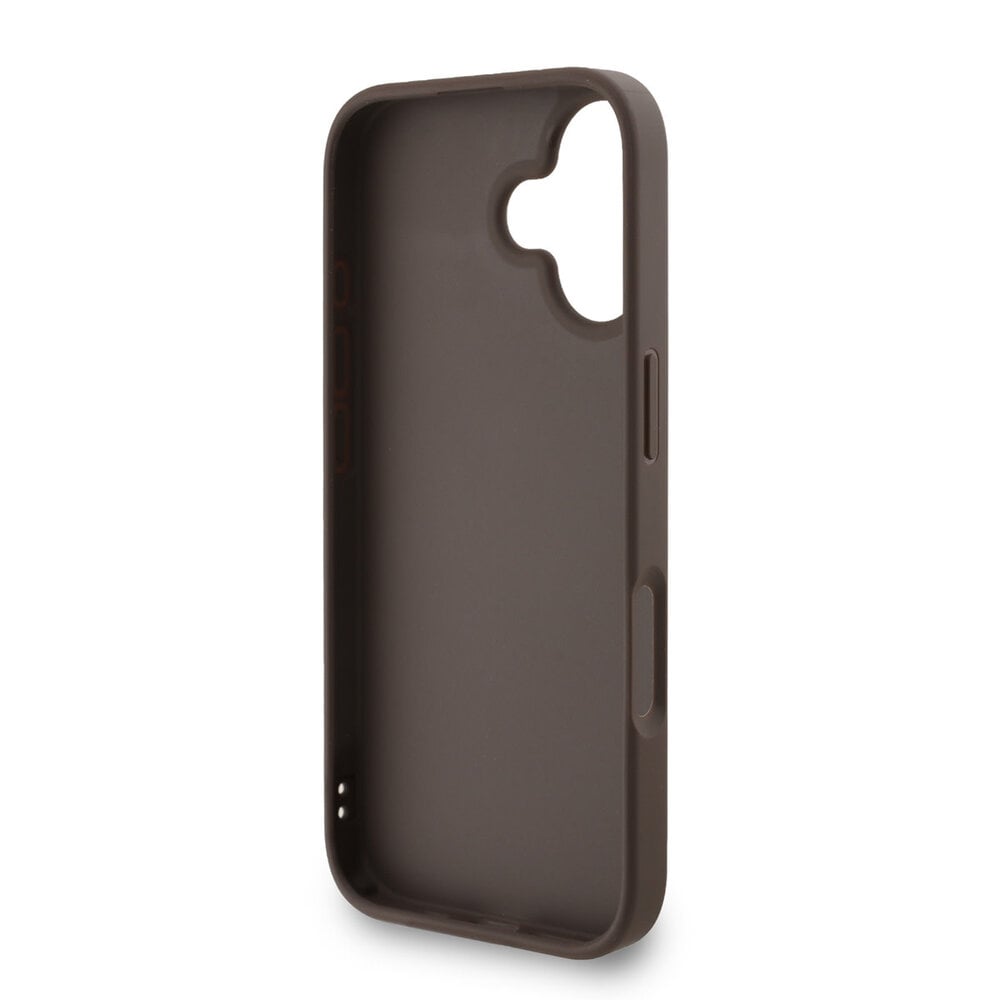 Guess Guess iPhone 16 Backcover hoesje - MagSafe - 4G Classic Logo With Strap - Bruin Guess Guess iPhone 16 Backcover hoesje - MagSafe - 4G Classic Logo With Strap - Bruin