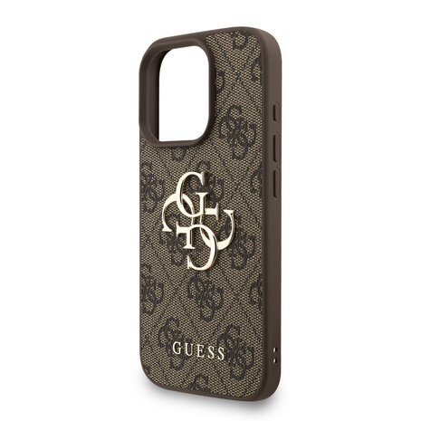 Guess Guess iPhone 16 Pro Max Back-Cover hul - MagSafe - 4G Classic Logo With Strap - Braun