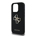 Guess Guess iPhone 16 Pro Max Backcover hoesje - Grained - Big 4G Logo - Zwart