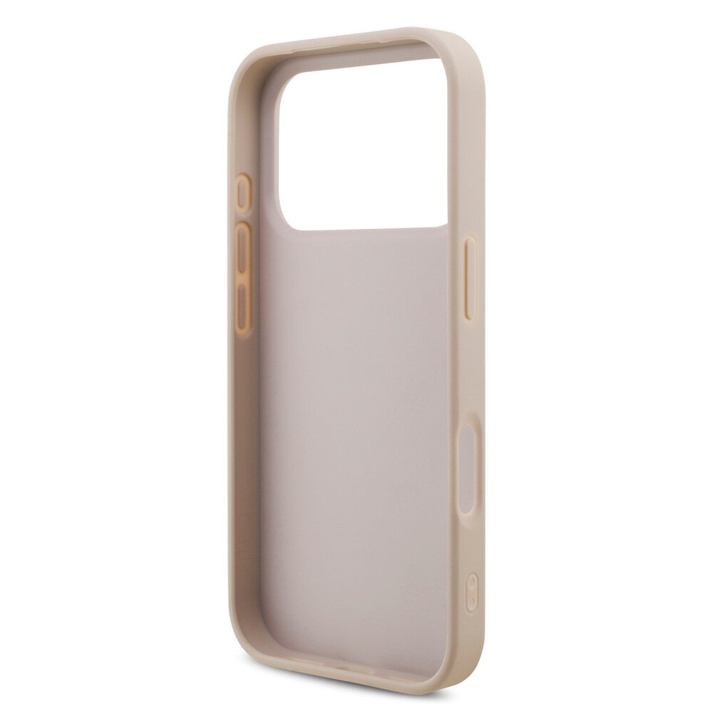 Guess Guess iPhone 17 Pro Backcover hoesje - MagSafe - 4G Classic Logo With Strap - Roze