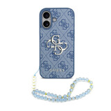 Guess Guess iPhone 17 Back-Cover hul - MagSafe - 4G Classic Logo With Strap - Blau Guess Guess iPhone 17 Back-Cover hul - MagSafe - 4G Classic Logo With Strap - Blau