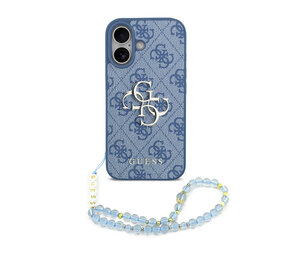 Guess Guess iPhone 17 Back cover case - MagSafe - 4G Classic Logo With Strap - Blue