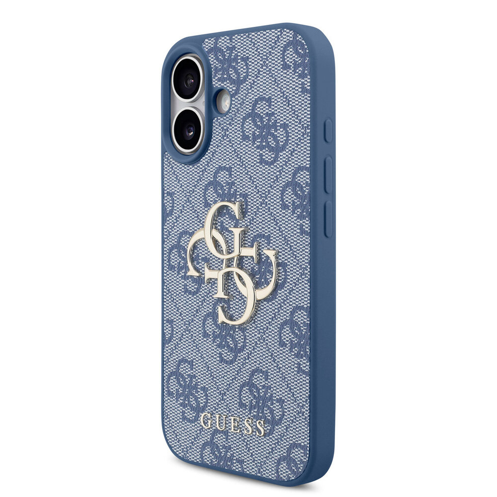 Guess Guess iPhone 17 Back cover coque - MagSafe - 4G Classic Logo With Strap - Bleu Guess Guess iPhone 17 Back cover coque - MagSafe - 4G Classic Logo With Strap - Bleu