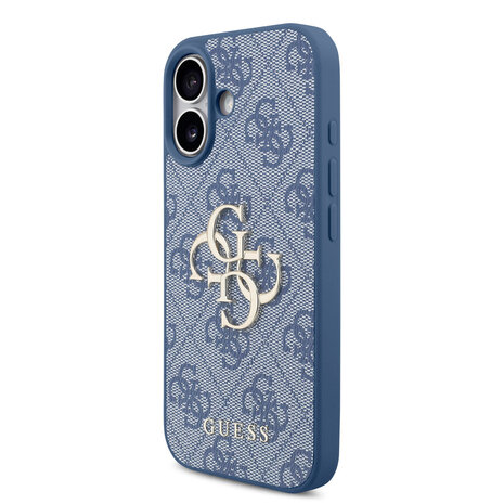 Guess Guess iPhone 17 Back cover coque - MagSafe - 4G Classic Logo With Strap - Bleu Guess Guess iPhone 17 Back cover coque - MagSafe - 4G Classic Logo With Strap - Bleu