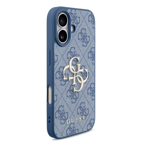 Guess Guess iPhone 17 Backcover hoesje - MagSafe - 4G Classic Logo With Strap - Blauw Guess Guess iPhone 17 Backcover hoesje - MagSafe - 4G Classic Logo With Strap - Blauw