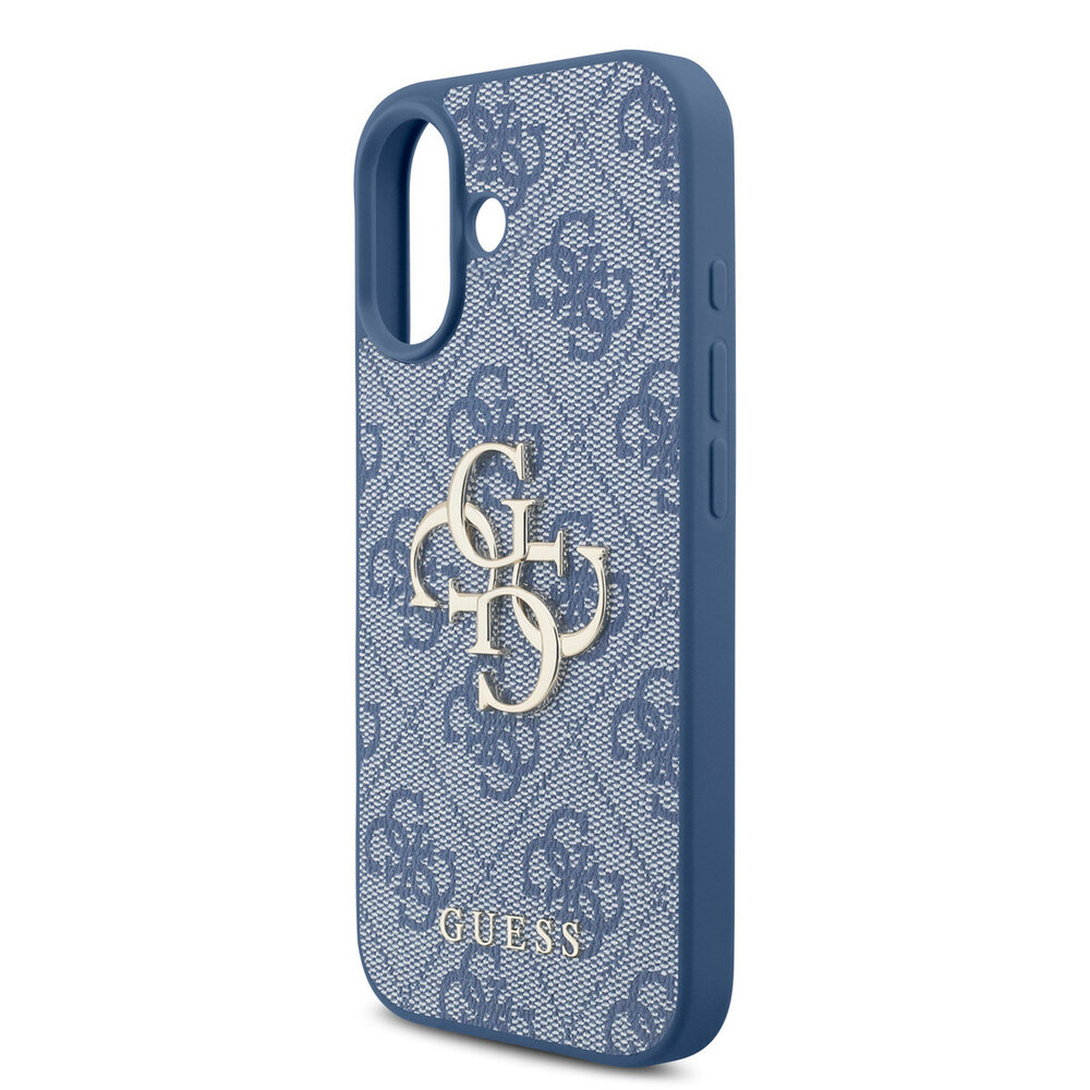 Guess Guess iPhone 17 Back-Cover hul - MagSafe - 4G Classic Logo With Strap - Blau Guess Guess iPhone 17 Back-Cover hul - MagSafe - 4G Classic Logo With Strap - Blau