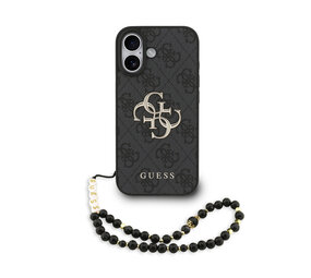 Guess Guess iPhone 17 Backcover hoesje - MagSafe - 4G Classic Logo With Strap - Zwart Guess Guess iPhone 17 Backcover hoesje - MagSafe - 4G Classic Logo With Strap - Zwart