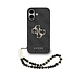 Guess iPhone 17 Back cover coque - MagSafe - 4G Classic Logo With Strap - Noir