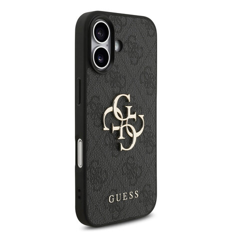 Guess Guess iPhone 17 Back-Cover hul - MagSafe - 4G Classic Logo With Strap - Schwarz Guess Guess iPhone 17 Back-Cover hul - MagSafe - 4G Classic Logo With Strap - Schwarz