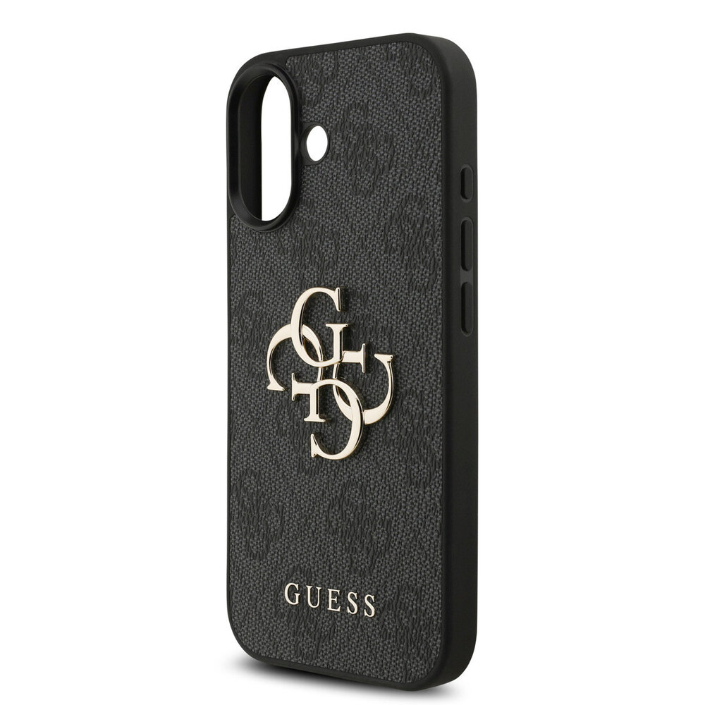 Guess Guess iPhone 17 Back-Cover hul - MagSafe - 4G Classic Logo With Strap - Schwarz Guess Guess iPhone 17 Back-Cover hul - MagSafe - 4G Classic Logo With Strap - Schwarz