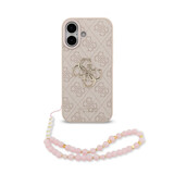 Guess Guess iPhone 17 Backcover hoesje - MagSafe - 4G Classic Logo With Strap - Roze Guess Guess iPhone 17 Backcover hoesje - MagSafe - 4G Classic Logo With Strap - Roze