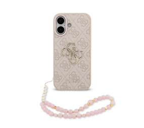 Guess Guess iPhone 17 Backcover hoesje - MagSafe - 4G Classic Logo With Strap - Roze Guess Guess iPhone 17 Backcover hoesje - MagSafe - 4G Classic Logo With Strap - Roze