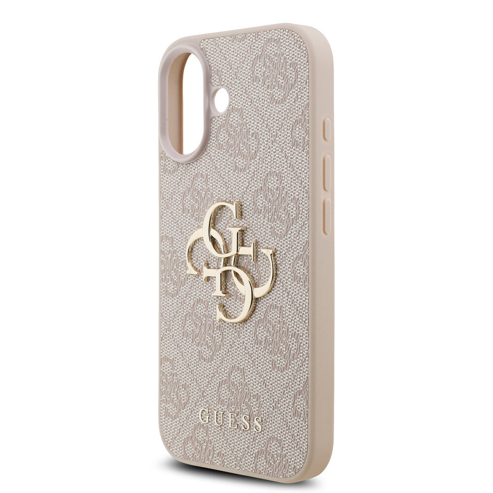 Guess Guess iPhone 17 Backcover hoesje - MagSafe - 4G Classic Logo With Strap - Roze Guess Guess iPhone 17 Backcover hoesje - MagSafe - 4G Classic Logo With Strap - Roze