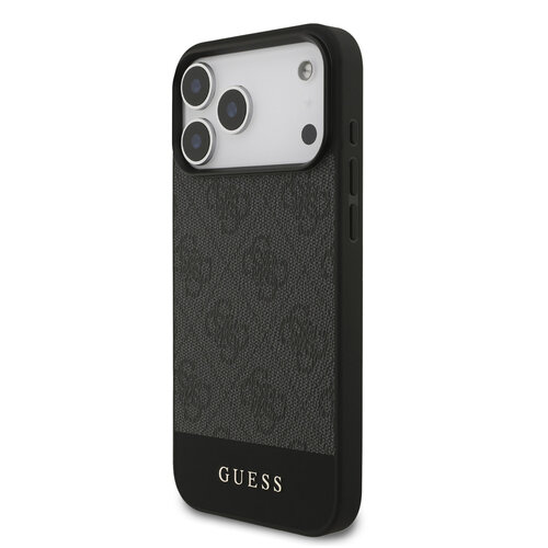 Guess Guess iPhone 17 Pro Max/iPhone 18 Pro Max Handyhülle MagSafe 4G-Streifen am unteren Rand - Grau