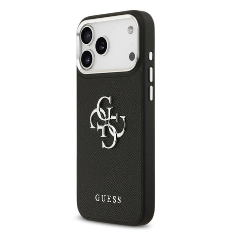 Guess Guess iPhone 17 Pro Max Back cover coque - Grained - Big 4G Logo - Noir Guess Guess iPhone 17 Pro Max Back cover coque - Grained - Big 4G Logo - Noir