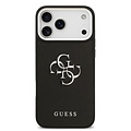 Guess Guess iPhone 17 Pro Max/iPhone 18 Pro Max Handyhülle Genarbte Oberfläche Großes 4G-Logo - Schwarz