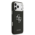 Guess Guess iPhone 17 Pro Max/iPhone 18 Pro Max Handyhülle Genarbte Oberfläche Großes 4G-Logo - Schwarz