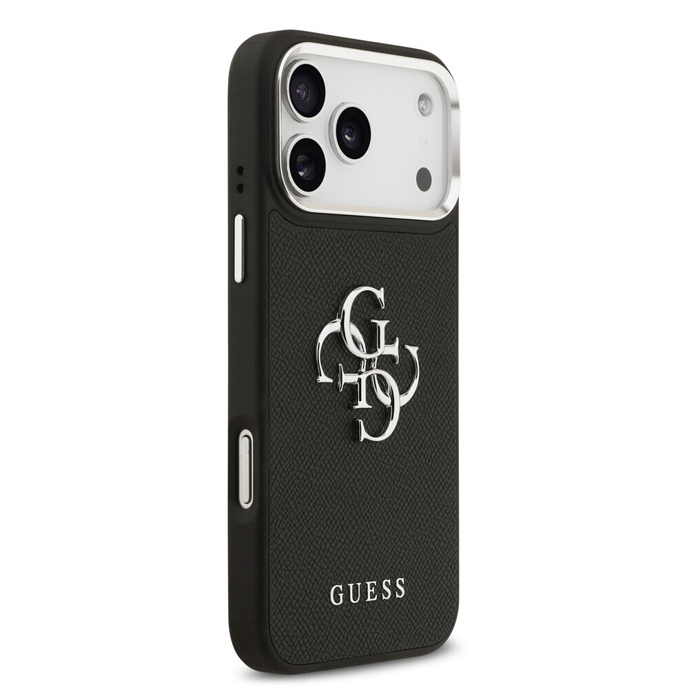 Guess Guess iPhone 17 Pro Max Back-Cover hul - Grained - Big 4G Logo - Schwarz Guess Guess iPhone 17 Pro Max Back-Cover hul - Grained - Big 4G Logo - Schwarz