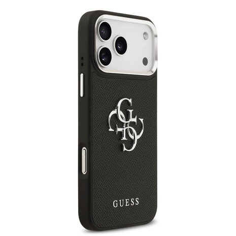 Guess Guess iPhone 17 Pro Max Back-Cover hul - Grained - Big 4G Logo - Schwarz Guess Guess iPhone 17 Pro Max Back-Cover hul - Grained - Big 4G Logo - Schwarz