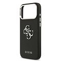 Guess Guess iPhone 17 Pro Max/iPhone 18 Pro Max Handyhülle Genarbte Oberfläche Großes 4G-Logo - Schwarz