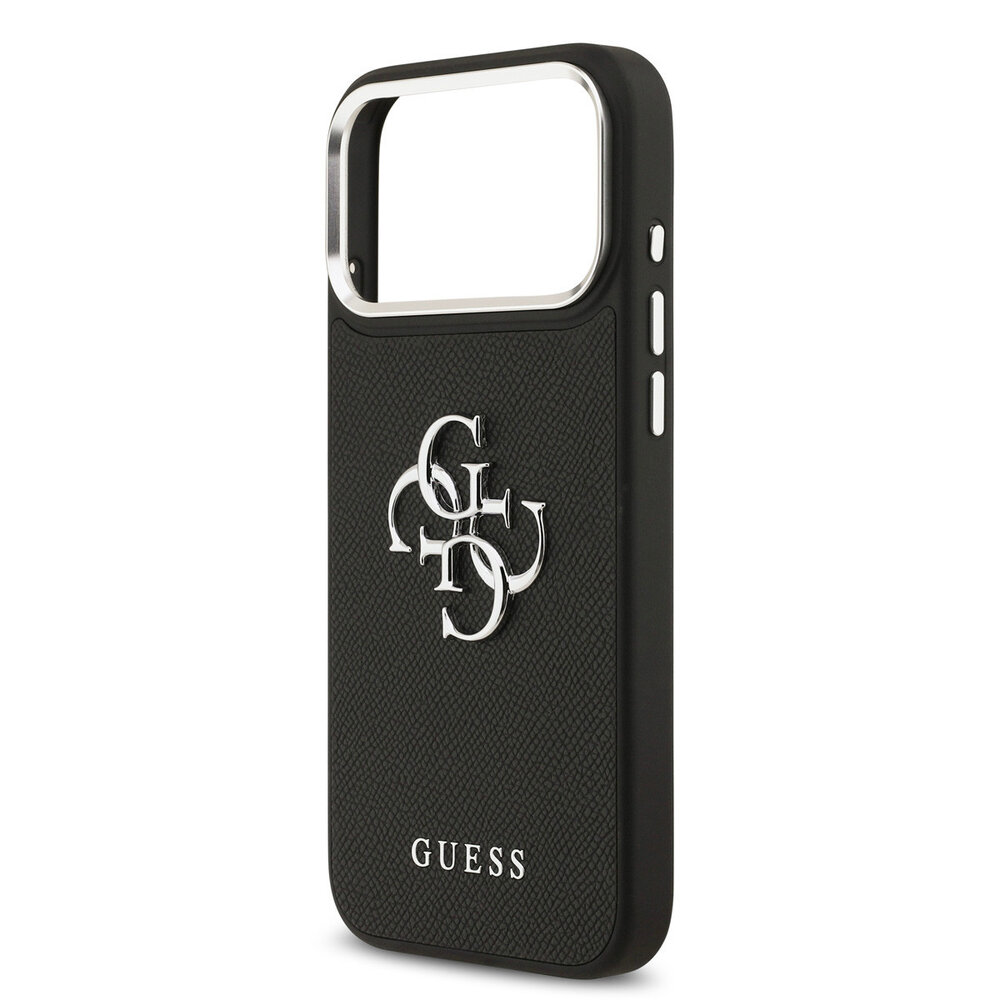 Guess Guess iPhone 17 Pro Max Back-Cover hul - Grained - Big 4G Logo - Schwarz Guess Guess iPhone 17 Pro Max Back-Cover hul - Grained - Big 4G Logo - Schwarz