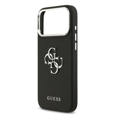 Guess Guess iPhone 17 Pro Max Back-Cover hul - Grained - Big 4G Logo - Schwarz Guess Guess iPhone 17 Pro Max Back-Cover hul - Grained - Big 4G Logo - Schwarz