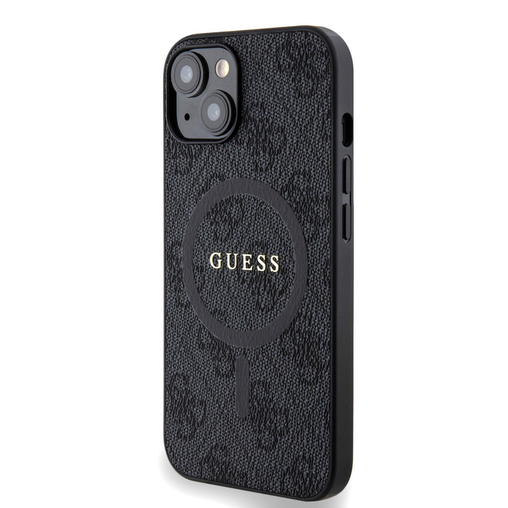 Guess Guess iPhone 14 Backcover hoesje - MagSafe - 4G Classic Logo - Zwart