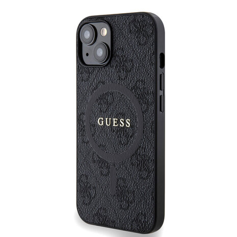 Guess Guess iPhone 14 Back cover case - MagSafe - 4G Classic Logo - Black Guess Guess iPhone 14 Back cover case - MagSafe - 4G Classic Logo - Black