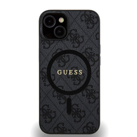 Guess Guess iPhone 14 Backcover hoesje - MagSafe - 4G Classic Logo - Zwart