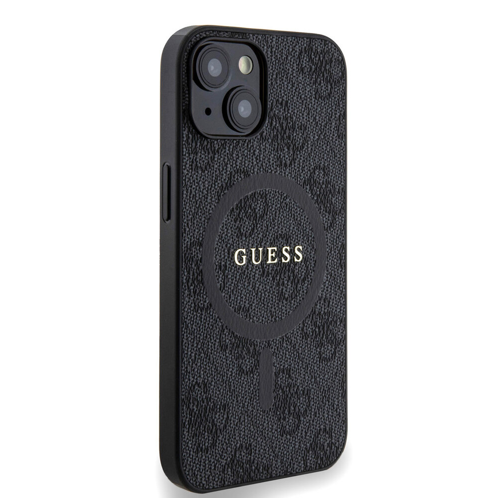 Guess Guess iPhone 14 Backcover hoesje - MagSafe - 4G Classic Logo - Zwart
