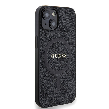 Guess Guess iPhone 14 Back-Cover hul - MagSafe - 4G Classic Logo - Schwarz