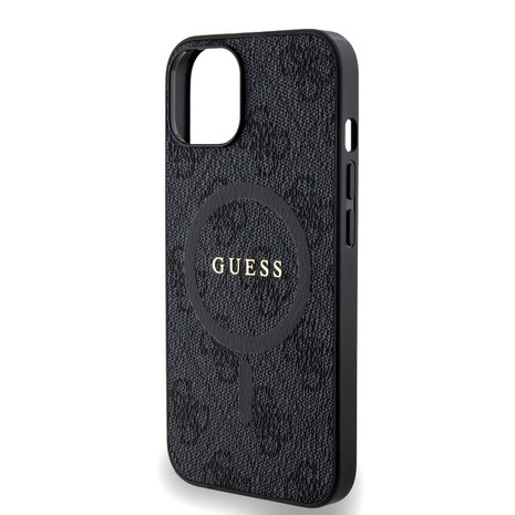 Guess Guess iPhone 14 Backcover hoesje - MagSafe - 4G Classic Logo - Zwart
