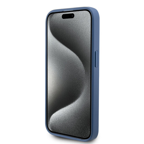 Guess Guess iPhone 15 Pro Backcover hoesje - MagSafe - 4G Classic Logo - Blauw Guess Guess iPhone 15 Pro Backcover hoesje - MagSafe - 4G Classic Logo - Blauw
