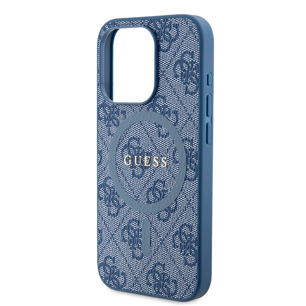 Guess Guess iPhone 15 Pro Back cover coque - MagSafe - 4G Classic Logo - Bleu Guess Guess iPhone 15 Pro Back cover coque - MagSafe - 4G Classic Logo - Bleu