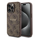 Guess Guess iPhone 15 Pro Back-Cover hul - MagSafe - 4G Classic Logo - Braun Guess Guess iPhone 15 Pro Back-Cover hul - MagSafe - 4G Classic Logo - Braun