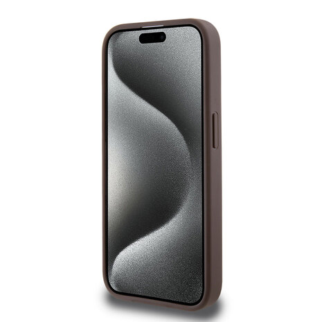 Guess Guess iPhone 15 Pro Back cover coque - MagSafe - 4G Classic Logo - Marron Guess Guess iPhone 15 Pro Back cover coque - MagSafe - 4G Classic Logo - Marron