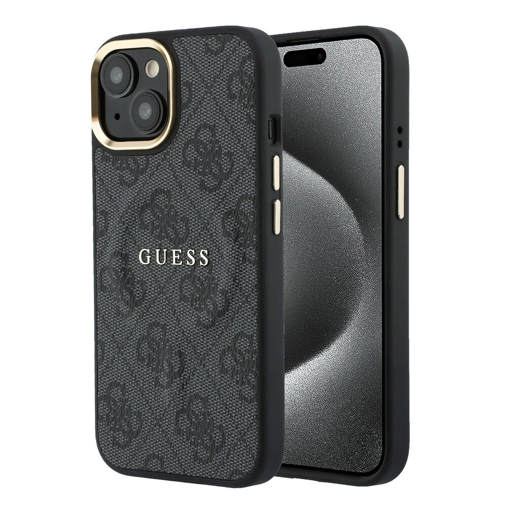 Guess Guess iPhone 15 Back cover case - MagSafe 4G With Classic Logo - Black