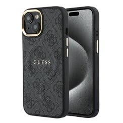 Guess iPhone 15 Backcover hoesje - MagSafe 4G With Classic Logo - Zwart