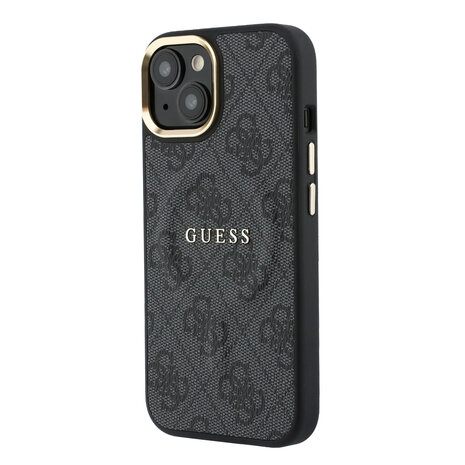 Guess Guess iPhone 15 Back cover coque - MagSafe 4G With Classic Logo - Noir Guess Guess iPhone 15 Back cover coque - MagSafe 4G With Classic Logo - Noir