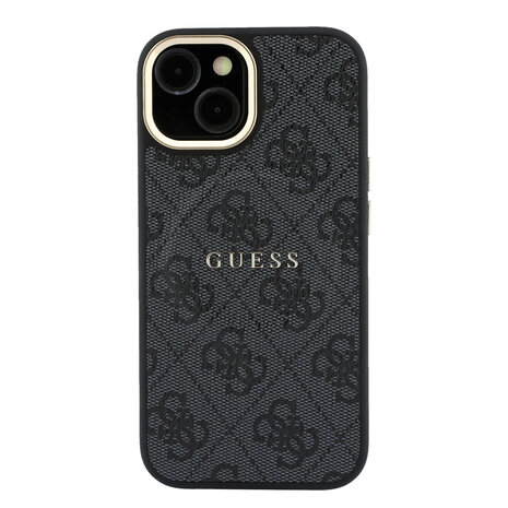 Guess Guess iPhone 15 Back-Cover hul - MagSafe 4G With Classic Logo - Schwarz Guess Guess iPhone 15 Back-Cover hul - MagSafe 4G With Classic Logo - Schwarz