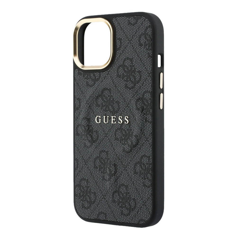 Guess Guess iPhone 15 Back cover coque - MagSafe 4G With Classic Logo - Noir Guess Guess iPhone 15 Back cover coque - MagSafe 4G With Classic Logo - Noir