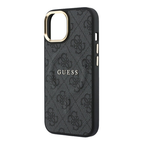 Guess Guess iPhone 15 Back-Cover hul - MagSafe 4G With Classic Logo - Schwarz Guess Guess iPhone 15 Back-Cover hul - MagSafe 4G With Classic Logo - Schwarz