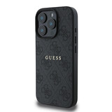 Guess Guess iPhone 15 Pro Max Backcover hoesje - MagSafe - 4G Classic Metal Logo - Zwart Guess Guess iPhone 15 Pro Max Backcover hoesje - MagSafe - 4G Classic Metal Logo - Zwart