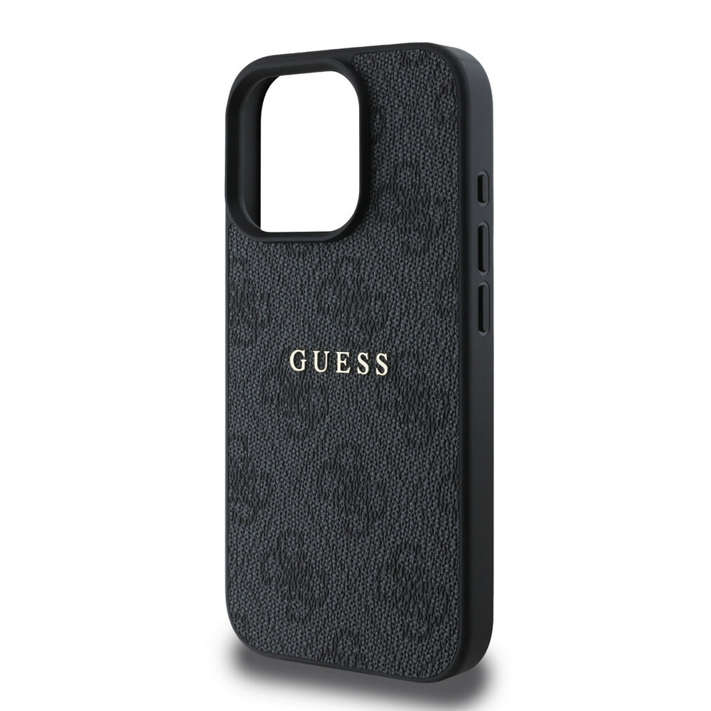 Guess Guess iPhone 15 Pro Max Back-Cover hul - MagSafe - 4G Classic Metal Logo - Schwarz Guess Guess iPhone 15 Pro Max Back-Cover hul - MagSafe - 4G Classic Metal Logo - Schwarz
