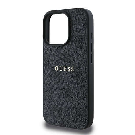 Guess Guess iPhone 15 Pro Max Backcover hoesje - MagSafe - 4G Classic Metal Logo - Zwart Guess Guess iPhone 15 Pro Max Backcover hoesje - MagSafe - 4G Classic Metal Logo - Zwart